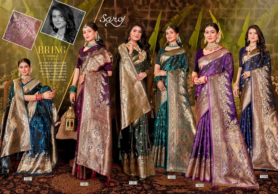 Royal Queen Vol 2 By Saroj Soft Satin Silk Designer Sarees Wholesale Price In Surat
